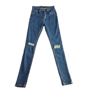 Boohoo Man Men's Jeans Men's Size 32x32 Button Fly Distressed Stretch AZ1265